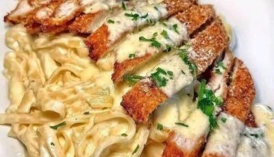 Lemon Garlic Butter Chicken with Creamy Parmesan Pasta