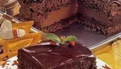 Mocha Layer Cake with Chocolate Rum Cream Filling