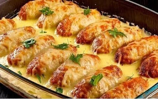 Favorite Stuffed Cabbage Rolls on a Vegetable Bed
