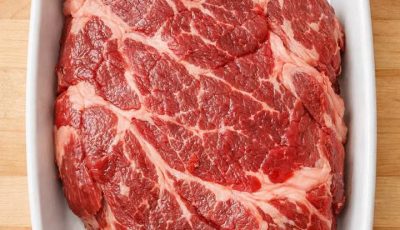 Toss a chuck roast in the baking dish with 4 other ingredients and watch your family come running back for seconds before you’ve even sat down