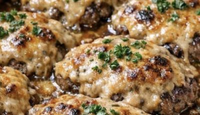 Cheesy Baked Meat Patty