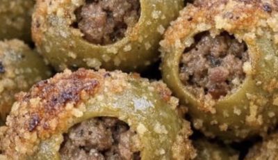 Oven Baked 3-Ingredient Beef Stuffed Olives