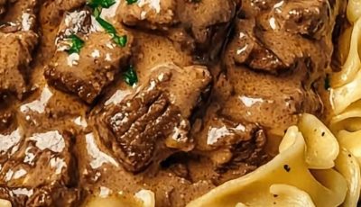Creamy Beef Stroganoff with Egg Noodles