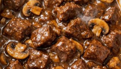 My husband begs for this hearty dinner on cold nights. The meat is so tender you don’t even need a knife. Just 4 ingredients for the best gravy ever.